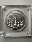 Chess 2024 2 Troy Ounce Antique Coin In Acrylic Magnetic Case Rare Collectible