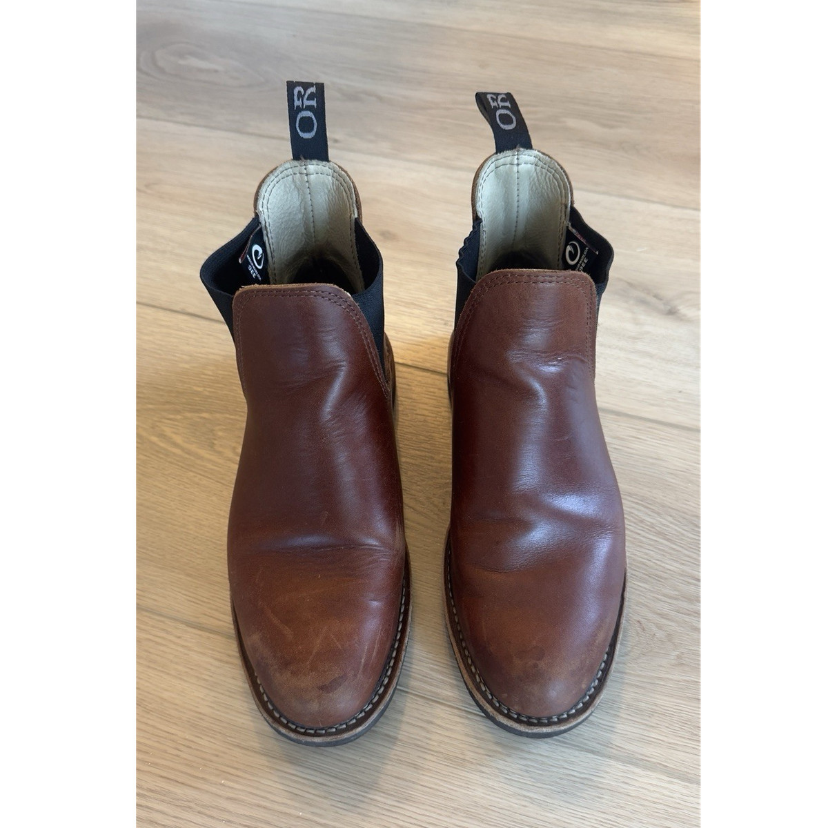 Men\'s Brown Leather Slip-On Chelsea Boots Buy Men main image 2