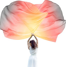 2 Pcs 74"X55" Worship Flags for Dance Church Praise Dance Flag with Flexible Rod