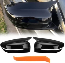 2PCS Gloss Black Side Mirror Cap Fit BMW G20 G21 G30 G31 G11 G12 G14 G15 2017-22