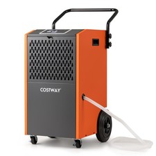 COSTWAY 73 L/Day Commercial Dehumidifier Industrial Dehumidifier-Orange