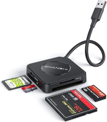 Hochgeschwindigkeits USB 3.0 Kartenleser 4-in-1 Adapter 5Gbps CF TF SDXC SDHC...