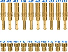 20 Pieces Carburetor Main Jet Kit, 10Pcs Slow Pilot Jets and 10PCS Carburetor Ma