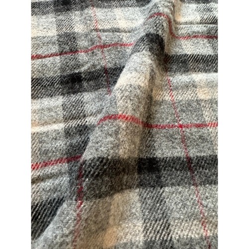 PENDELTON plaid wool blanket NBC SUNDAY NIGHT FOOTBALL LOGO, NFL, gray fringed - Picture 7 of 16