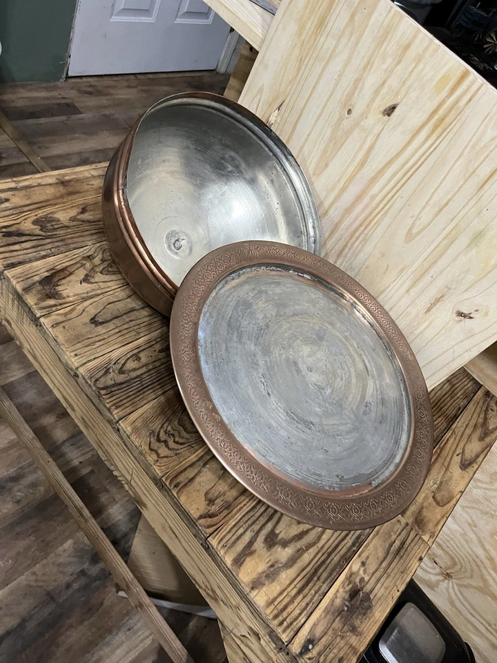 Suporte para bolo de cobre grande vintage - Imagem 4 de 4