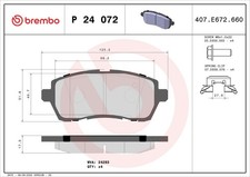 Bremsbelagsatz Scheibenbremse XTRA LINE BREMBO P 24 072X für MAZDA FIESTA FORD 6