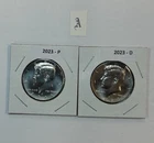 2023 P & D UNC Clad Kennedy Half Dollar Set in CB Flips -Free Shipping - A