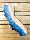 California Ocean Resin Wall Art Wooden Coastal Beach Decor Handmade 13” x 4” — photo 1