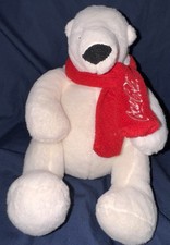 Coca-Cola Polar Bear Plush 7.5  Red Scarf 2014 Soft Toy Stuffed Animal MTN