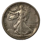 1917-P Philadelphia Walking Liberty Silver Half 50c Extremely Fine XF/AU+