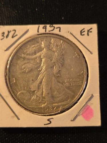 1937-S Walking Liberty Half Dollar In Extremely Fine Condition