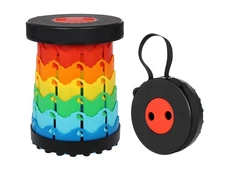 MPM Upgraded Collapsible Folding Stool, Portable Lightweight Retractable