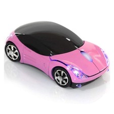 Cute Pink Car Mouse USB Receiver 1600DPI Optical 2.4G For PC Laptop Tablet Mac