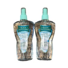 2x Body Fantasies Fresh White Musk Fantasy 8oz Body Spray Parfums de Coeur
