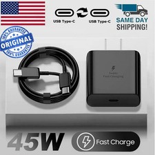 45W Super Fast Charging Type C Wall Charger For Samsung Galaxy S25 S24 S23 Ultra