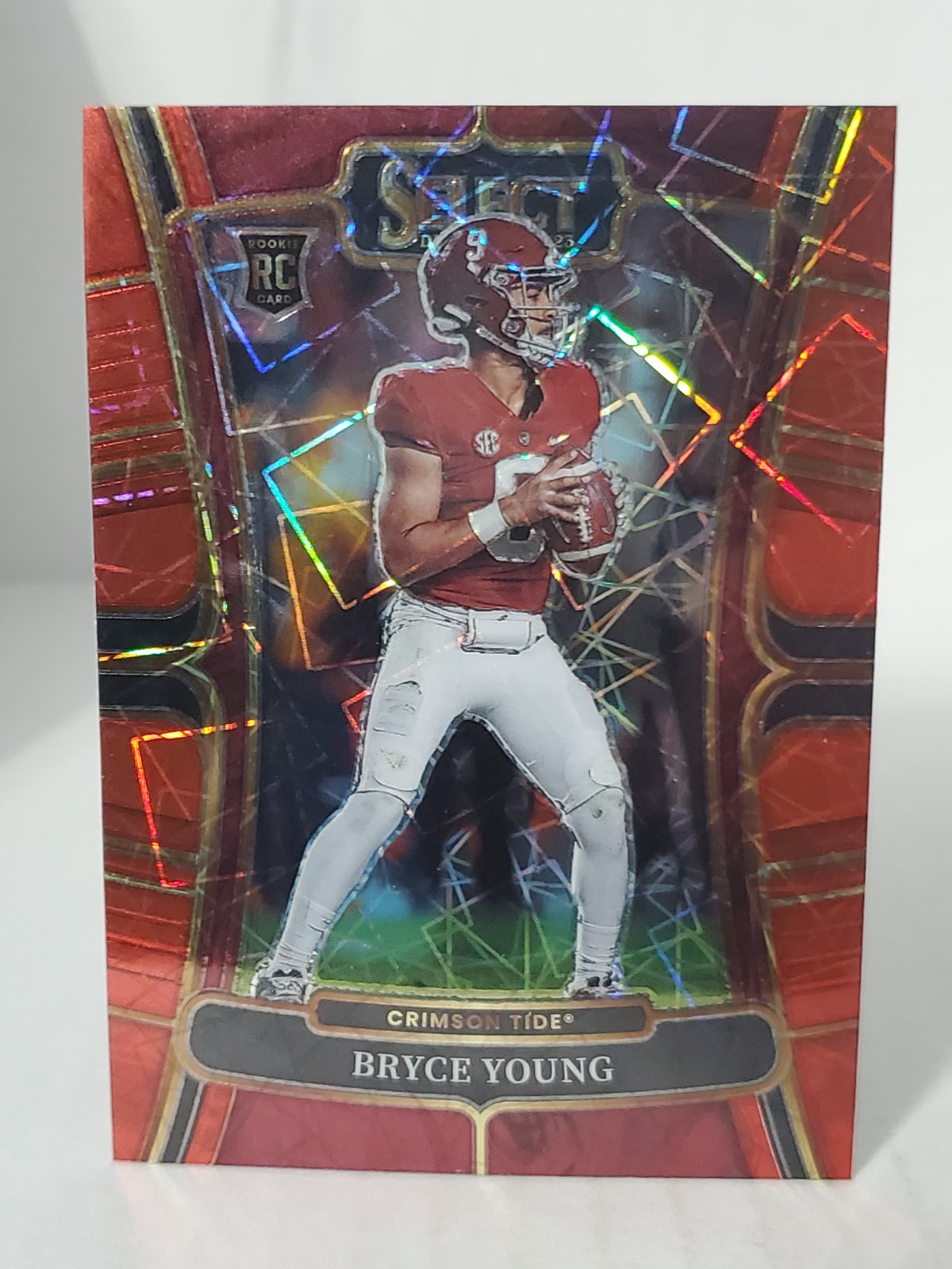 2023 Panini Select Draft Picks Bryce Young #1 Red Lazer Prizm Alabama
