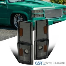 Smoke Fit 1988-1993 Chevy Silverado Sierra Ck Corner Lights Parking Turn Signal