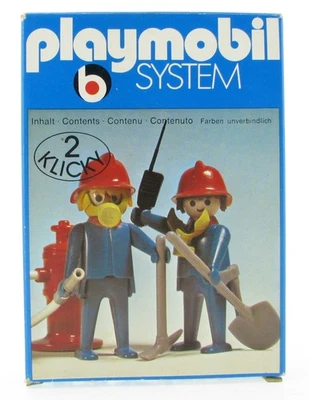 PLAYMOBIL 3162 Feuerwehr mit Zubehör Exklusiv Set in OVP 1976 KLICKY Box Figur - Bild 1 von 4