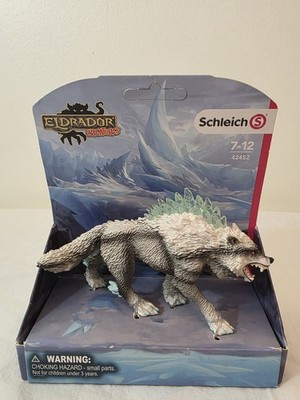 Schleich Eldrador Creatures 6'' Snow Wolf Figure with Ice Back
