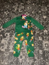 The Simpsons Boys Christmas Pajamas LS Shirt  Bottoms Sleep Set NWT