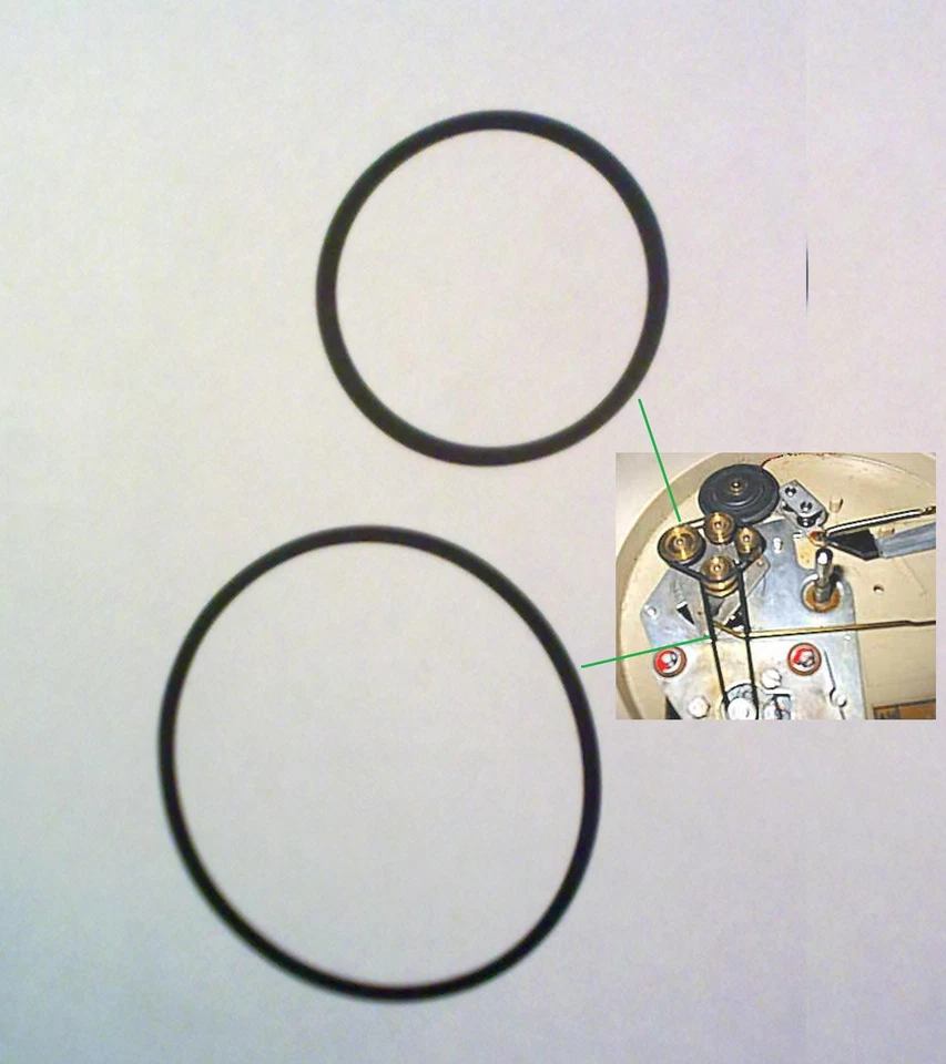 COM - ASWO Lot de 2 courroies pour electrophone Philips AG4000 AllTransistor AG2040 22gc040