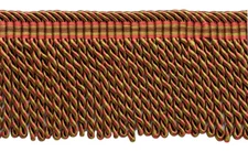 Cocoa Coral 3" Bullion Fringe with Fancy Woven Header [5 Yards]