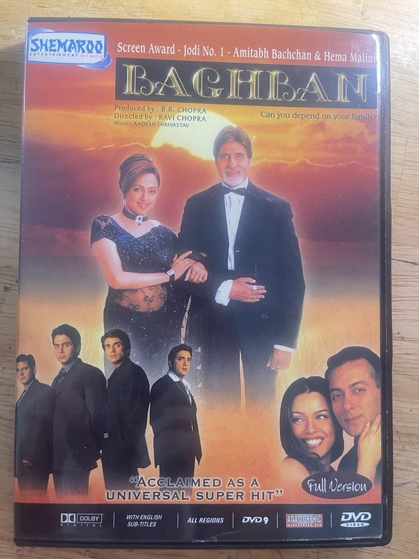 Baghban/2003 Romance,action Bollywood Movie/amitabh,hema