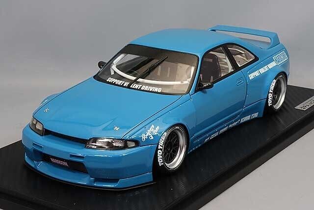 1/18 IG ignition #IG3026 Nissan Skyline GT-R R33 PANDEM GT-R (BCNR33) Blue