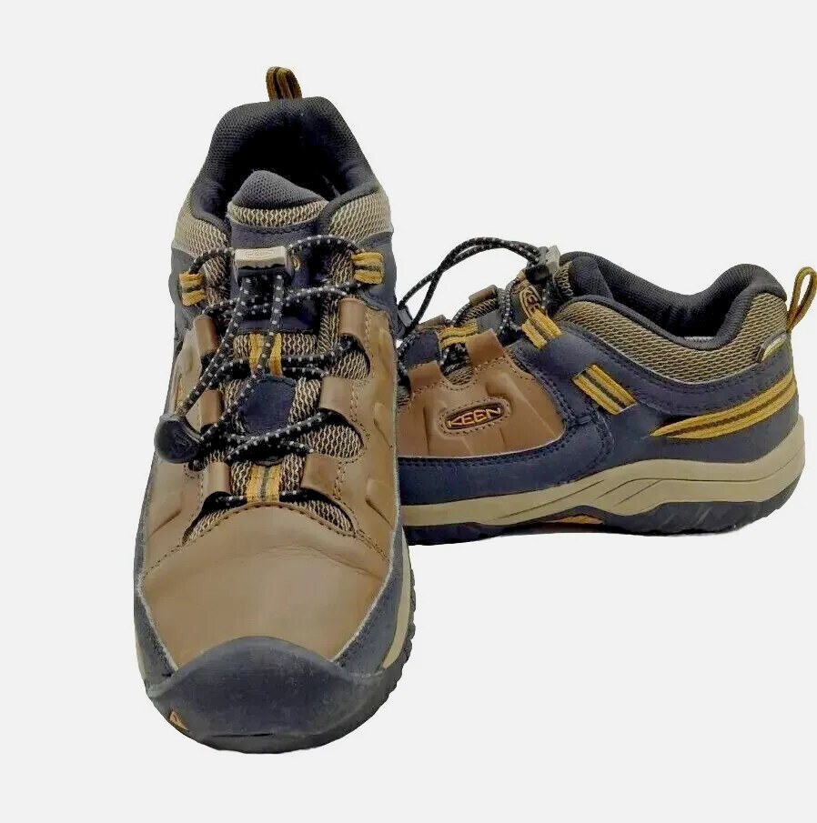 Scarpe da trekking da donna marroni KEEN impermeabili top basse stringate all'aperto taglia 5 US