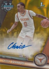 2023-24 Bowman U Chrome Gold Refractor Auto /50 Chris Johnson Prospect #BCPA-CJ