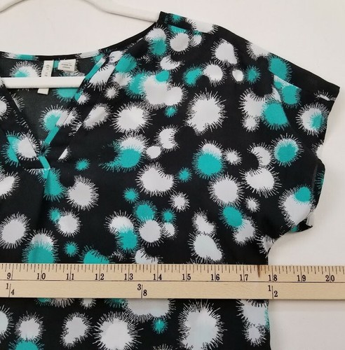 Cato Top Women’s XS Multicolor Paint Splatter V Neck High Low Lightweight Artsy - Picture 8 of 10