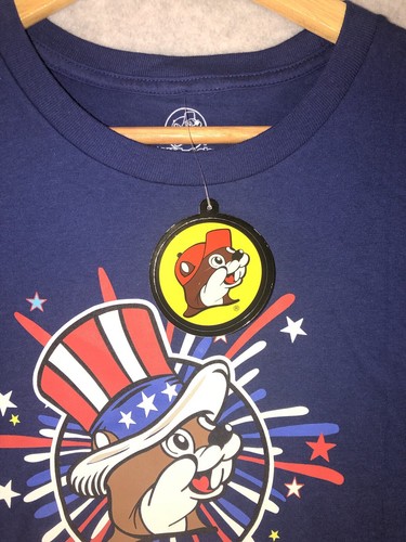 Bucees Mens L T-Shirt 4th Of July Land Of The Free Home Of The Beaver 2024 New - Picture 5 of 10