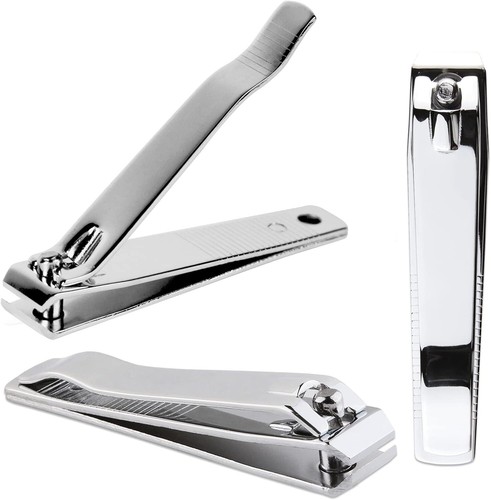 3pcs Professional Stainless Steel Toe Nail Clippers Straight Cut Style
