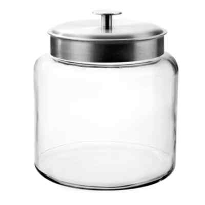 Anchor Hocking 95506AHG17 Montana 1.5 Gallon Glass Jar w/ Stainless Steel Lid
