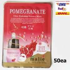 50ea Malie POMEGRANATE Face Mask Packs Sheet 25g Firming Elasticity EXPRESS SHIP