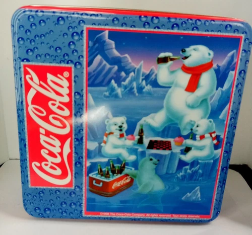 Coca-Cola Polar Bear Puzzle 1998 Collector's Tin 1000 Pcs Vintage PLEASE READ