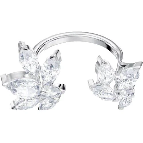 Rhodium Plated Cocktail Fashion Rings 5.5 Ring