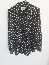 Vintage/Retro PLOT Poka Dot Shirt Size M Approx 18