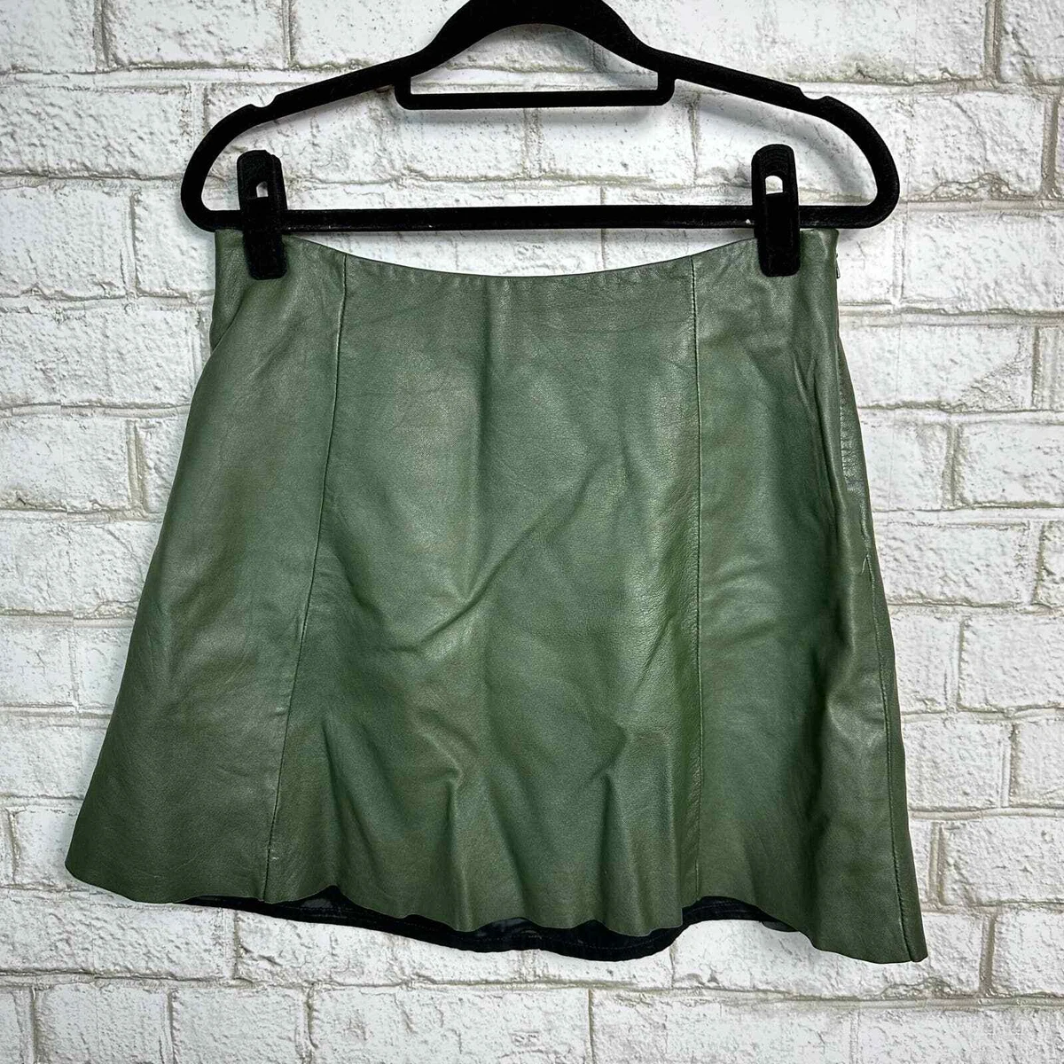 Veda circle leather mini skirt cheap