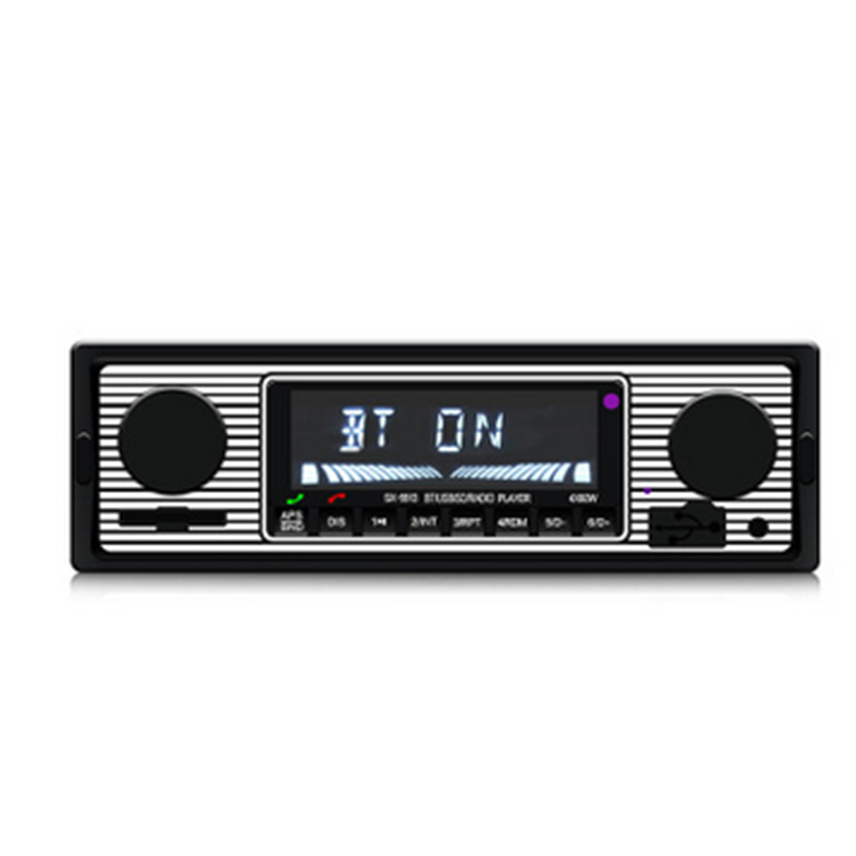 Single DIN Car Stereo Radio Bluetooth Vintage MP3 Player FM AUX SD Host W/Remote