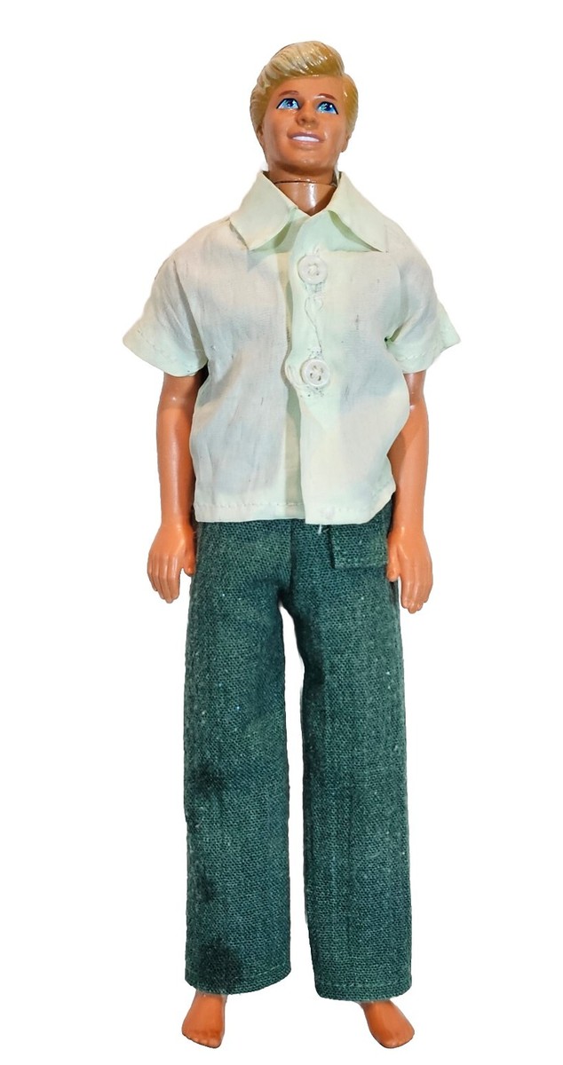 Ken Doll Vtg 1980's 1990's Blonde Green Pants shirt Clone