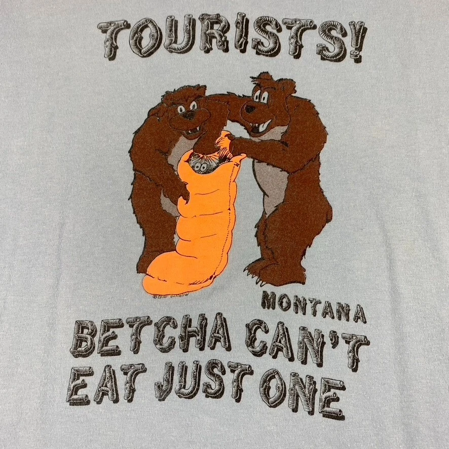 Vintage Montana Shirt Adult XL Tourists Humor Graphic 90s Gorpcore Camp Souvenir