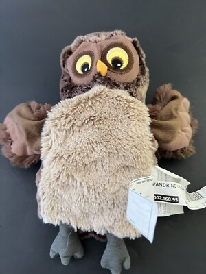 Peluche douce 10” IKEA Vandring Uggla hibou marionnette à main