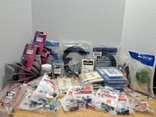 cat 5/6 networking lot big lot connectors, patch cables, etc look at pics