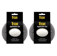 T-Cut Wax Sealant Cream Glaze Applicator Set with Handle Polish Buff Shine x2