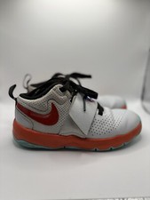 Size 13c (PS) Nike Team Hustle D8 Mid Pure Platinum Orange