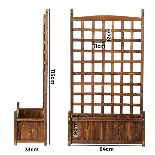 Livsip x2 Raised Garden Bed Wooden Planter Box Vegetables Outdoor Square - Picture 4 of 7