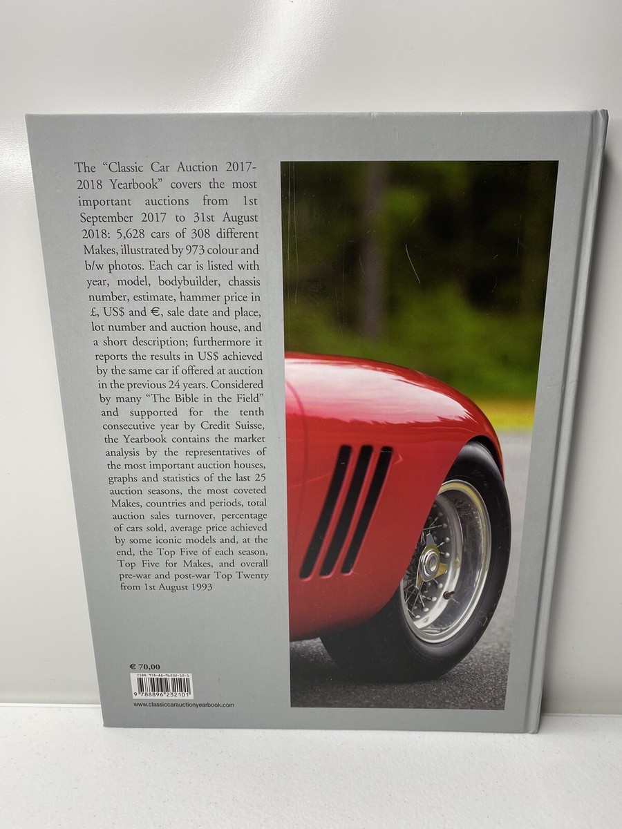 Classic Car Auction Yearbook 2017-2018 - Hardcover By Adolfo Orsi - GOOD Classic Car Auction Yearbook 2017-2018 - Hardcover By Adolfo Orsi - GOOD