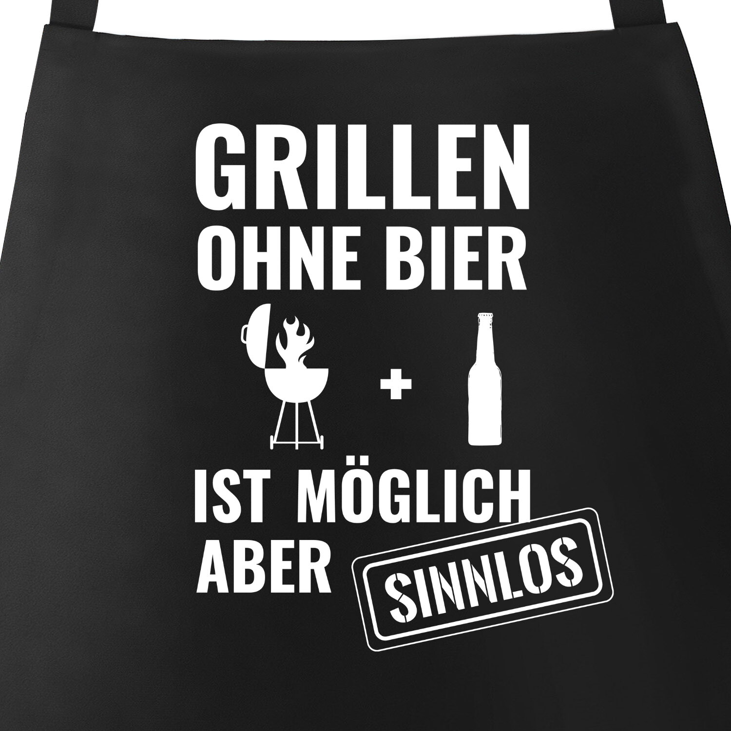 Grill-Schrze fr Mnner mit Spruch Grillen ohne Bier ist mglich aber sinnlos 4490₽