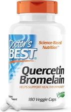 Doctor's Best Quercetin Bromelain, Immunity Support Capsule,  180 Veggie Caps